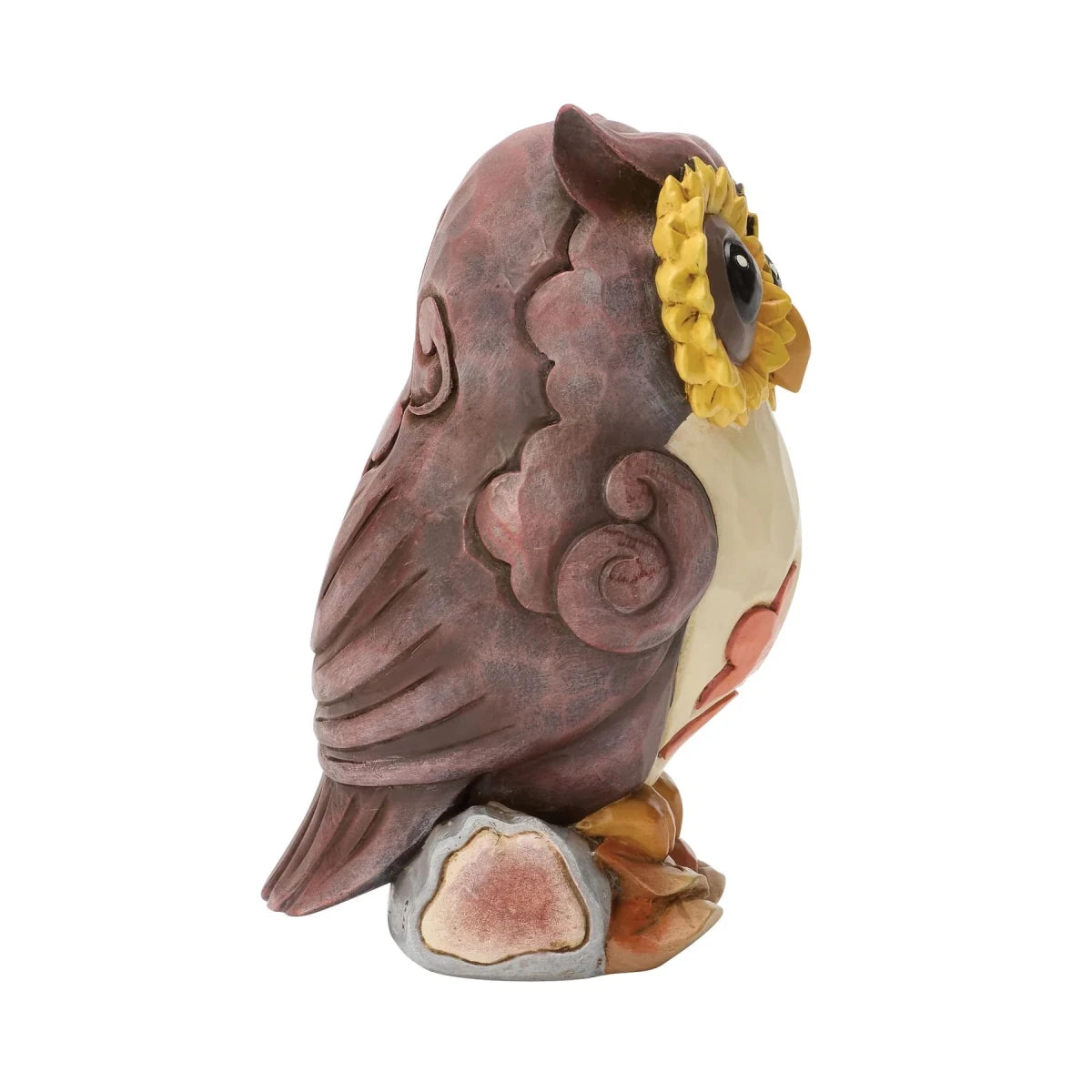 Owl on Log Mini Figurine - Nifty Decor & More