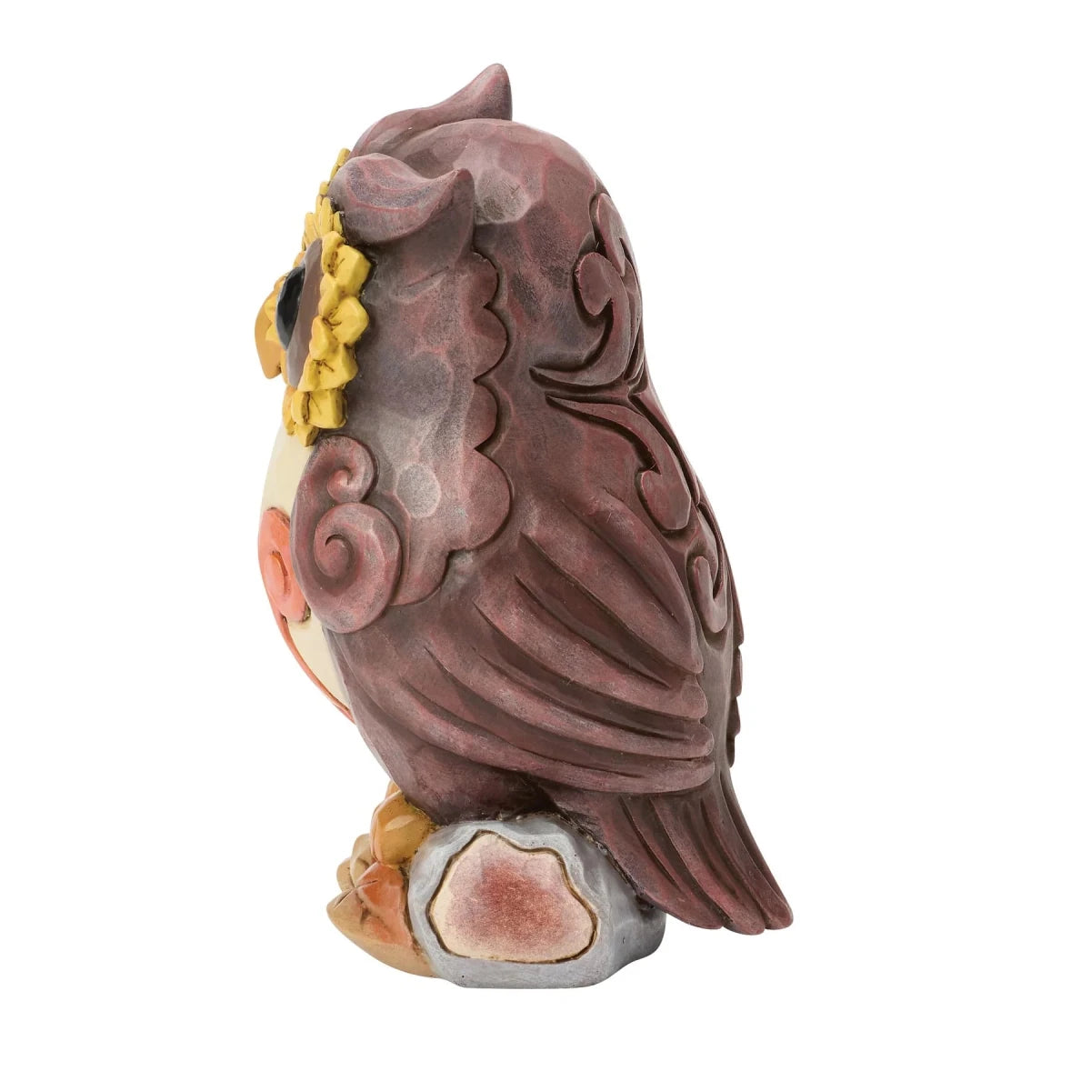 Owl on Log Mini Figurine - Nifty Decor & More