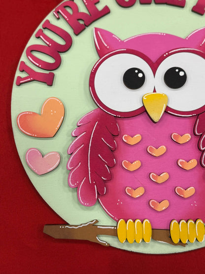 Owl Valentine Hanger Valentine Wall hanger