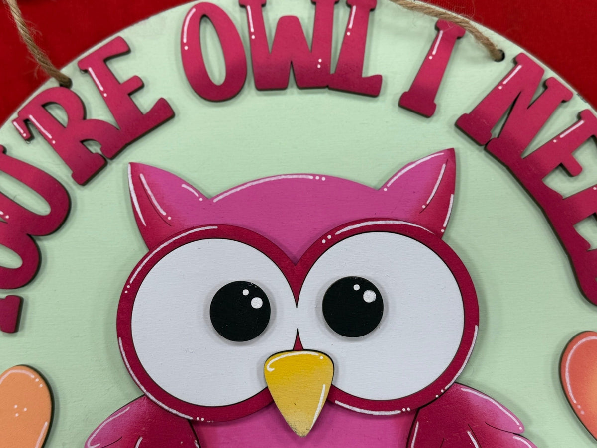 Owl Valentine Hanger - Nifty Decor & More