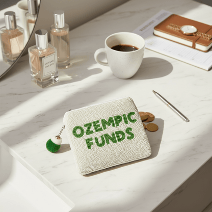 Ozempic Funds Beaded Coin Pouch - Nifty Decor & More