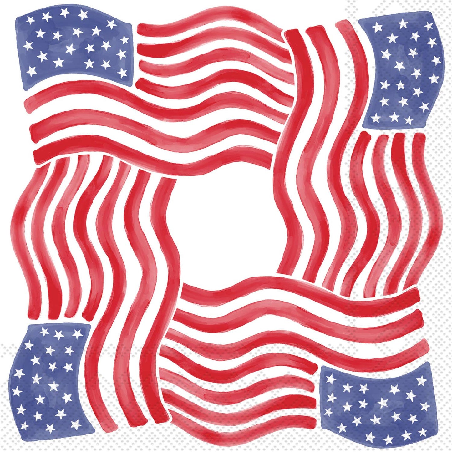 Paper Cocktail Napkins 20 Ct Stars & Stripes Square - Nifty Decor & More