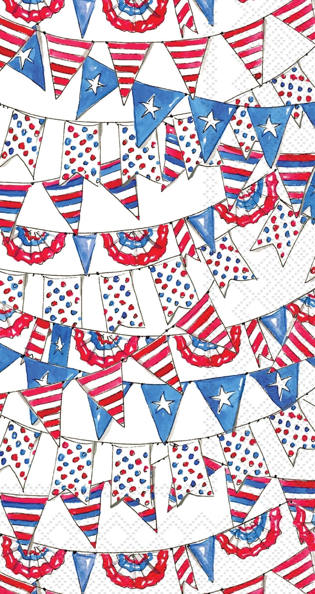 Paper Guest Towels 16 ct Patriotic Pennant Flag Rosanne Beck - Nifty Decor & More