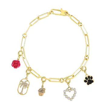 Paperclip Chain Bracelet - 14K Yellow Gold - Plated - Nifty Decor & More