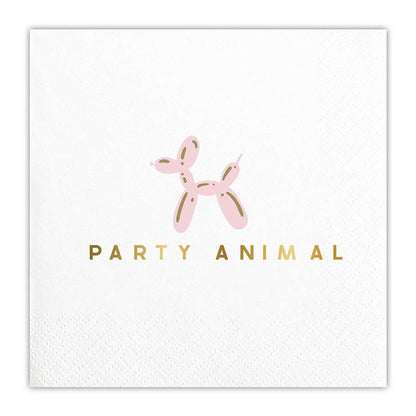 Party Animal - Foil Beverage Napkins - Nifty Decor & More