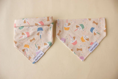 Party Pupcakes Bandana - Birthday Over The Collar Dog Bandana - Nifty Decor & More