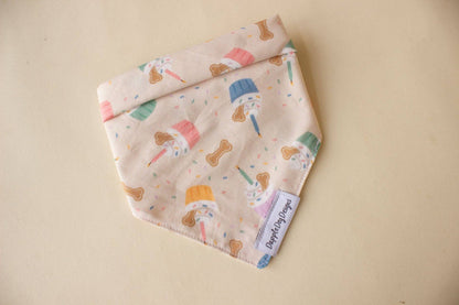 Party Pupcakes Bandana - Birthday Over The Collar Dog Bandana - Nifty Decor & More