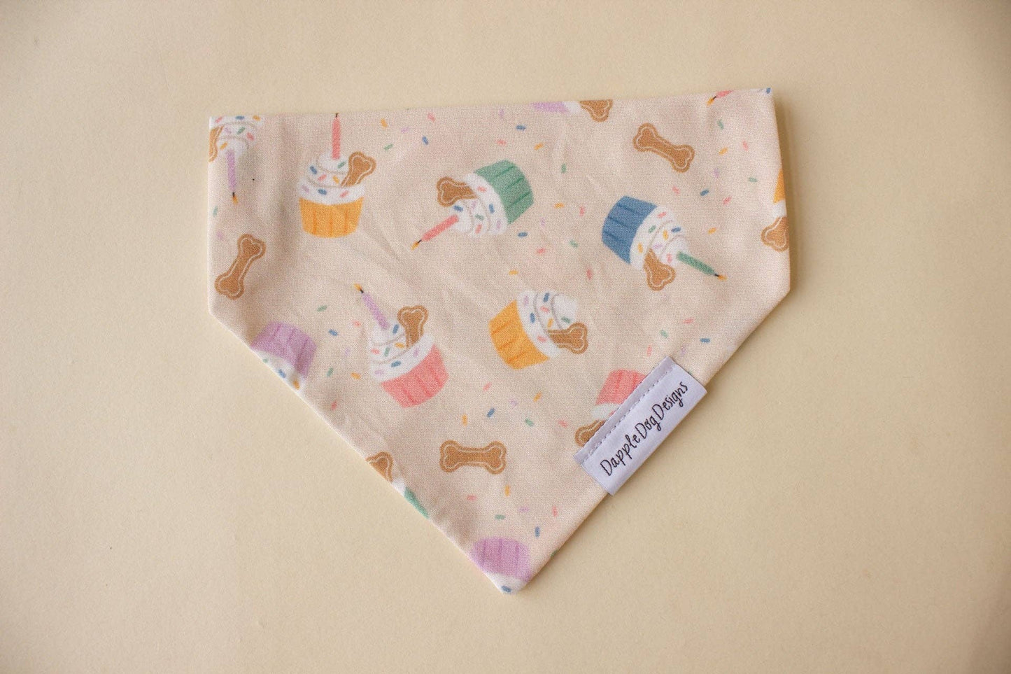 Party Pupcakes Bandana - Birthday Over The Collar Dog Bandana - Nifty Decor & More