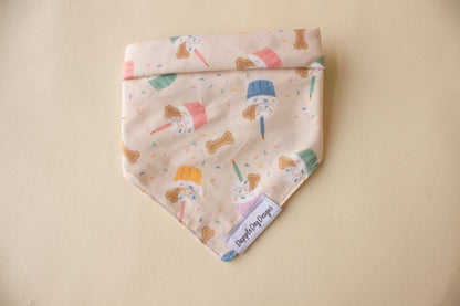 Party Pupcakes Bandana - Birthday Over The Collar Dog Bandana - Nifty Decor & More