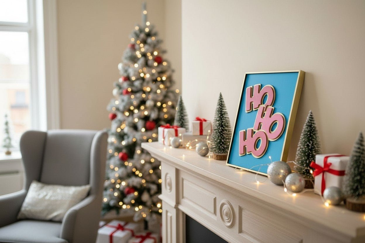 Pastel Christmas Wall Hangers & Shelf Sitters – Snowman & Gingerbread, Ho Ho Ho, Sleigh All Day, Holly Jolly Lights | Cute Girly Holiday Décor - Nifty Decor & More
