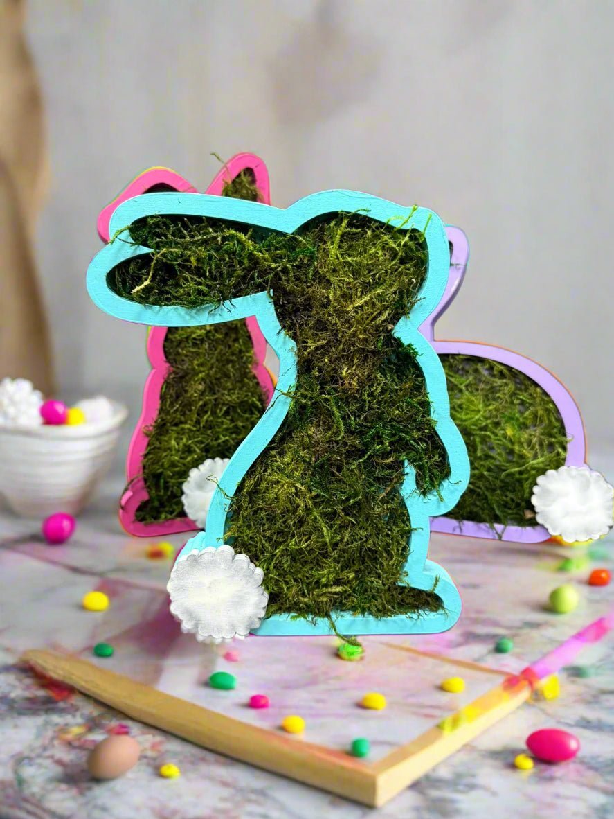 Pastel Moss Bunny Friends - Cute Spring Easter Decor for Home & Holiday Celebrations - Nifty Decor & More