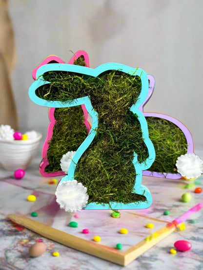 Pastel Moss Bunny Friends - Cute Spring Easter Decor for Home & Holiday Celebrations - Nifty Decor & More