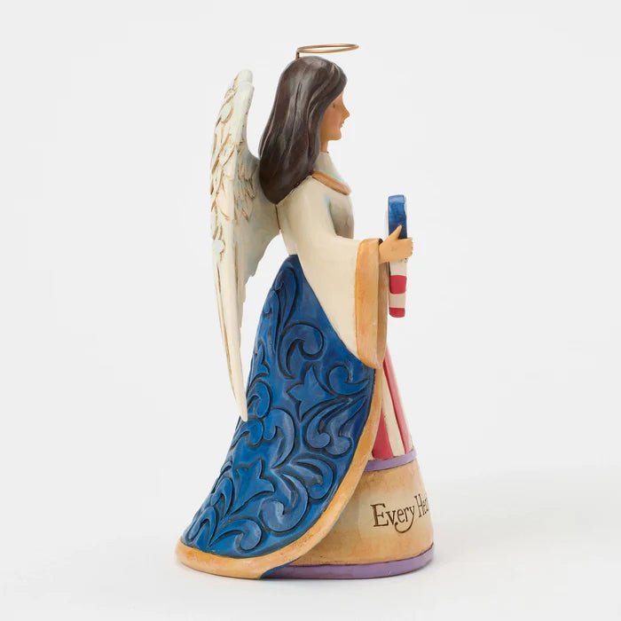 Patriotic Angel with Heart Fig - Nifty Decor & More