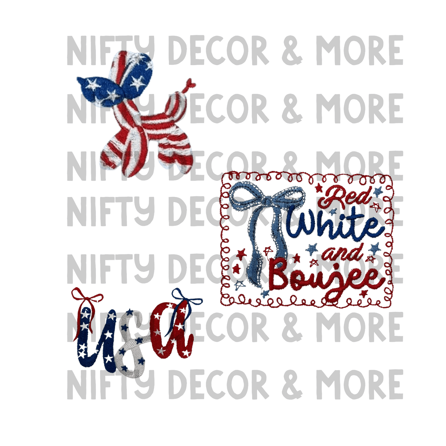 Patriotic Baby Bibs, Embroidered 4th of July Style Bibs for Toddlers, Ideal 4th July Party Gift - Nifty Decor & More