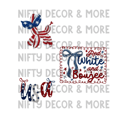 Patriotic Baby Bibs, Embroidered 4th of July Style Bibs for Toddlers, Ideal 4th July Party Gift - Nifty Decor & More