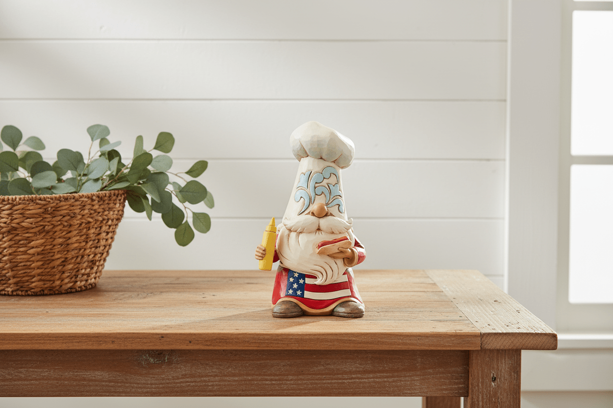 Patriotic Grilling Gnome Fig - Nifty Decor & More