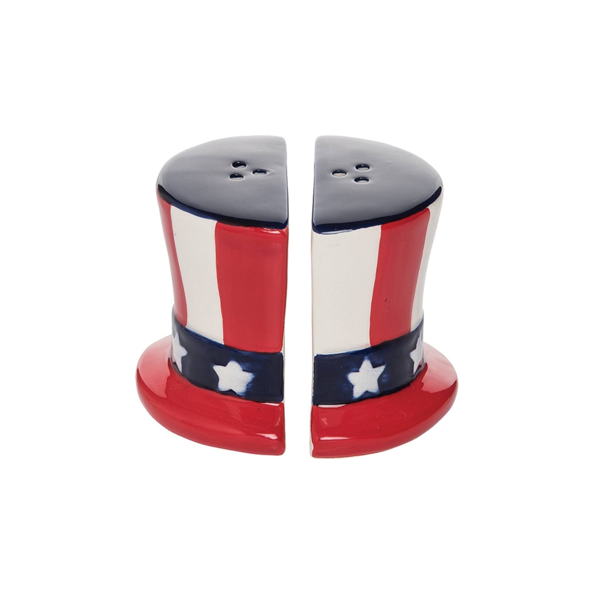 Patriotic Uncle Sam Hat 4th Of July Salt & Pepper Shaker Set - Nifty Decor & More