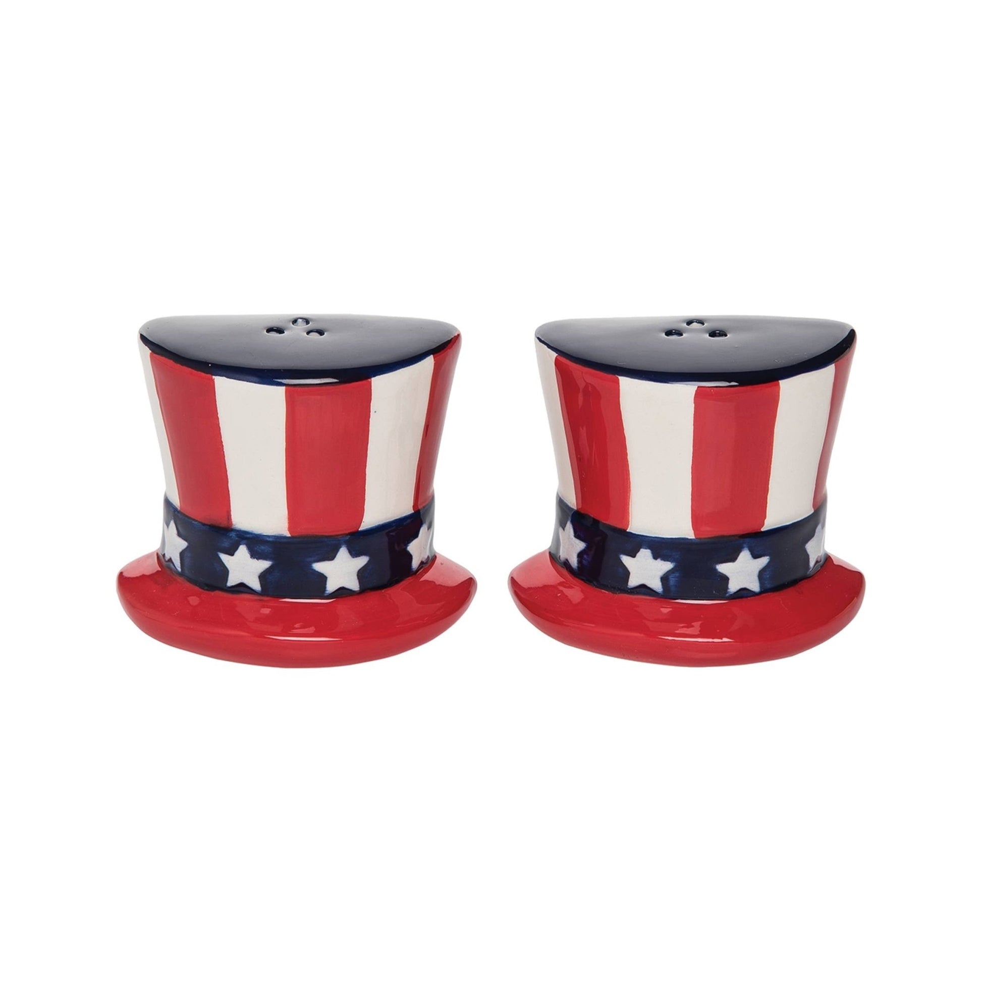 Patriotic Uncle Sam Hat 4th Of July Salt & Pepper Shaker Set - Nifty Decor & More