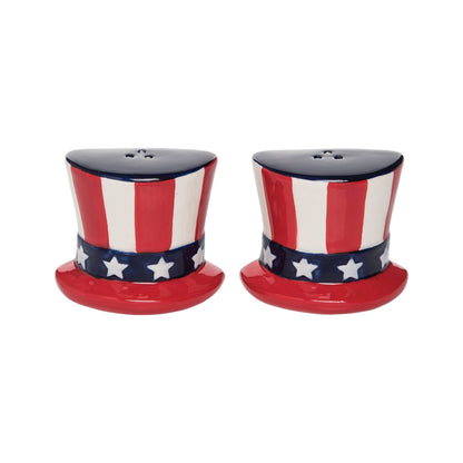 Patriotic Uncle Sam Hat 4th Of July Salt & Pepper Shaker Set - Nifty Decor & More