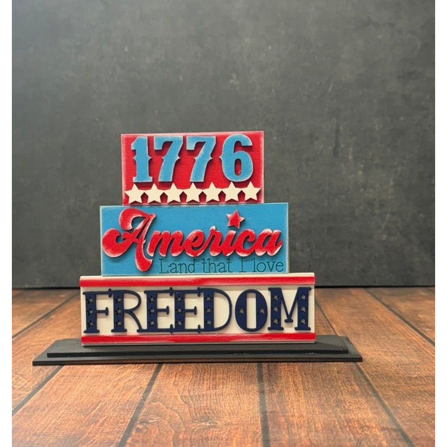 Patriotic Word Stackers - Nifty Decor & More