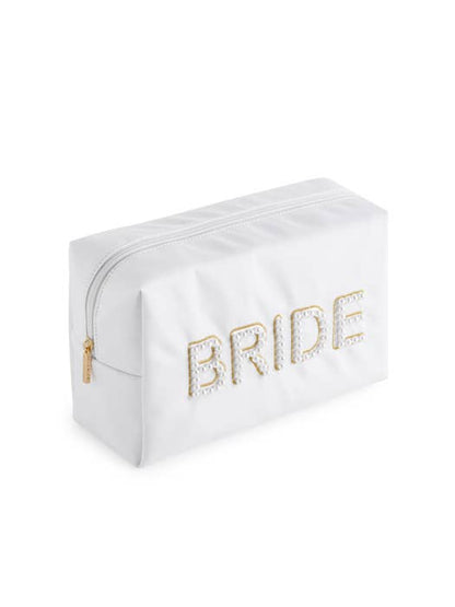 Pearl Bride Large Zip Pouch, Elegant Wedding Accessory for Bridal Essentials, Perfect Bride Gift - Nifty Decor & More