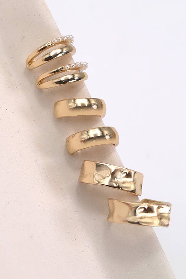 Pearl Huggie Hoop Earrings Trio, Dainty Round Charm Set, Elevate Your Look, Gift for Women Who Slay - Nifty Decor & More