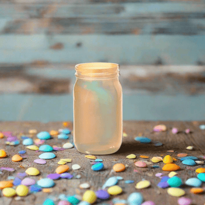 Pearlized Quart Mason Jars - Decorative Flower Vase, Rustic Home Decor, Centerpieces for Weddings, Parties & More Yellow