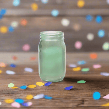 Pearlized Quart Mason Jars - Decorative Flower Vase, Rustic Home Decor, Centerpieces for Weddings, Parties & More Green