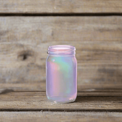 Pearlized Quart Mason Jars - Decorative Flower Vase, Rustic Home Decor, Centerpieces for Weddings, Parties & More Purple