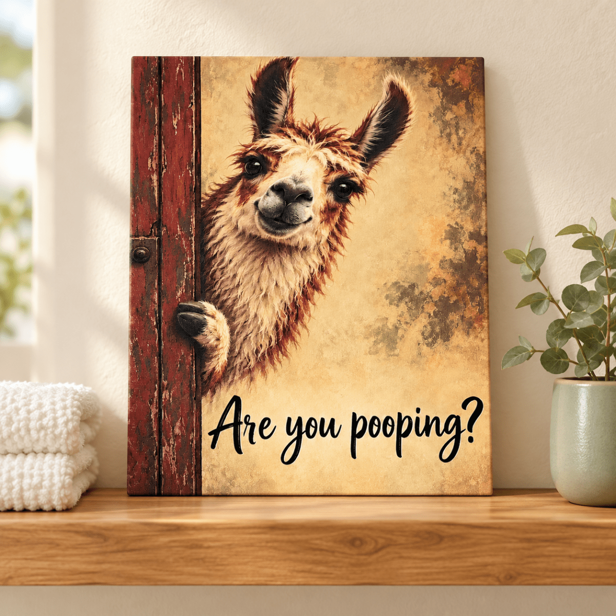 Peek-a-Boo Bathroom Art | UV Textured Canvas - Nifty Decor & More