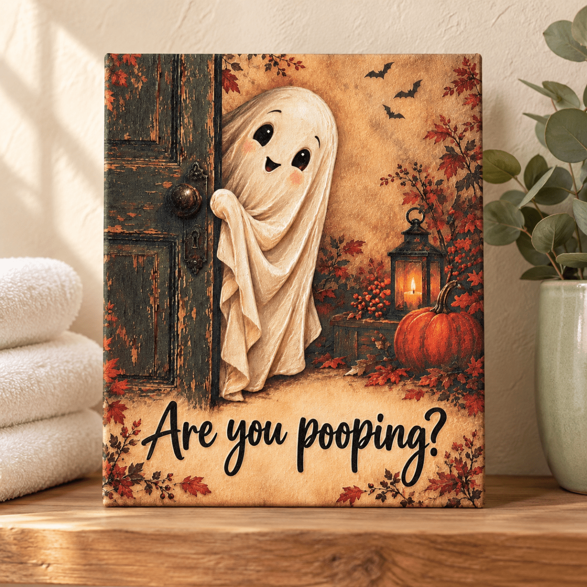 Peek-a-Boo Bathroom Art | UV Textured Canvas - Nifty Decor & More