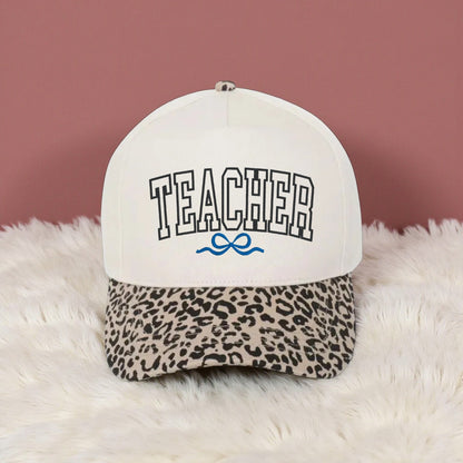 5 Panel Cap with Leopard Print Brim – Trendy Unisex Baseball Hat for Gifts & Fashion Lovers Baseball Cap