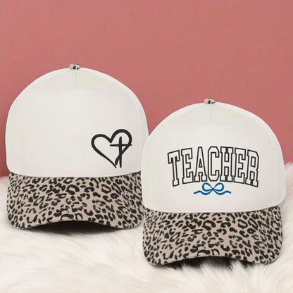 5 Panel Cap with Leopard Print Brim – Trendy Unisex Baseball Hat for Gifts & Fashion Lovers Baseball Cap