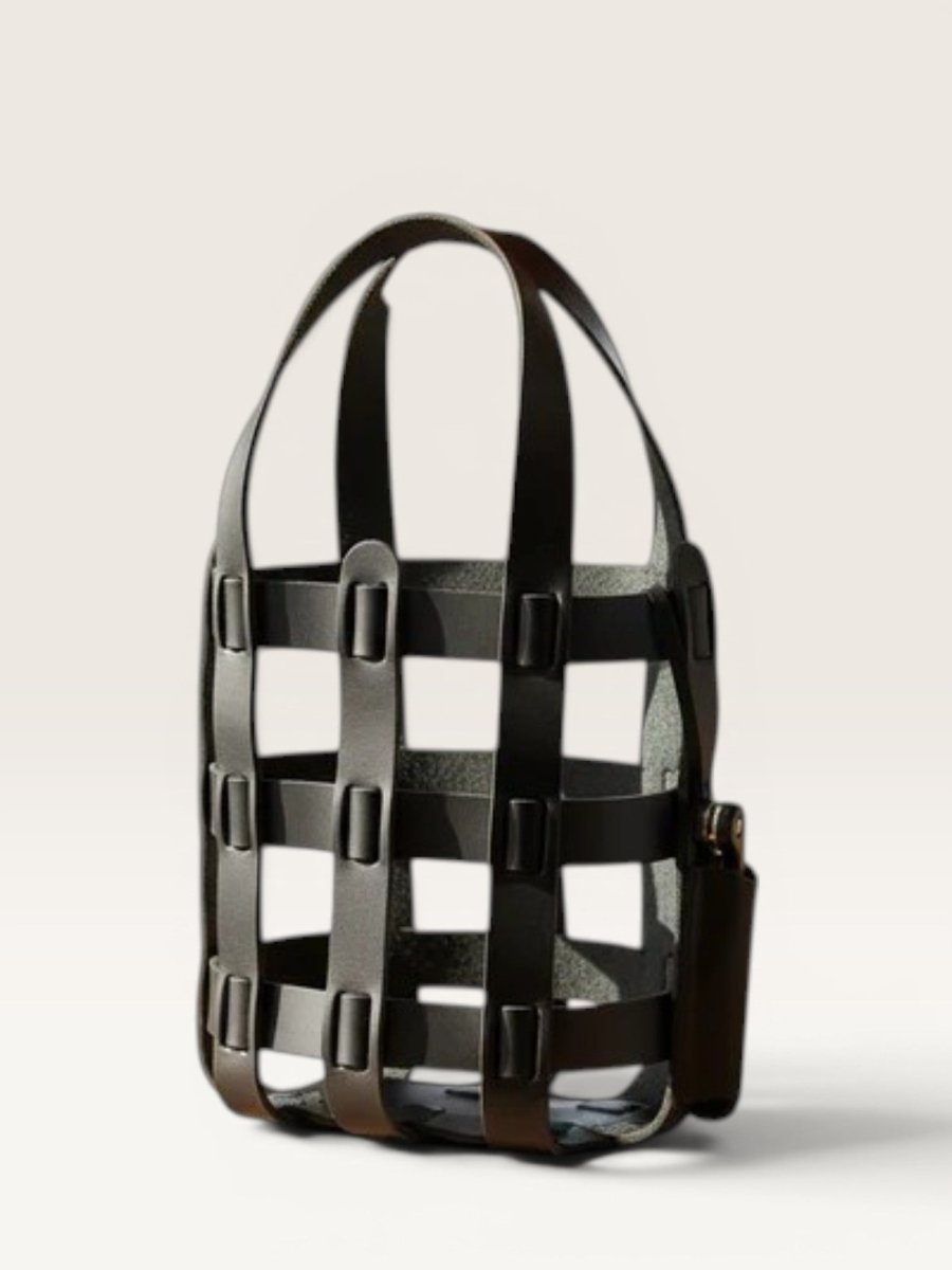 Personalize - Full-Grain Leather Wine Tote – Gift Bag - Nifty Decor & More