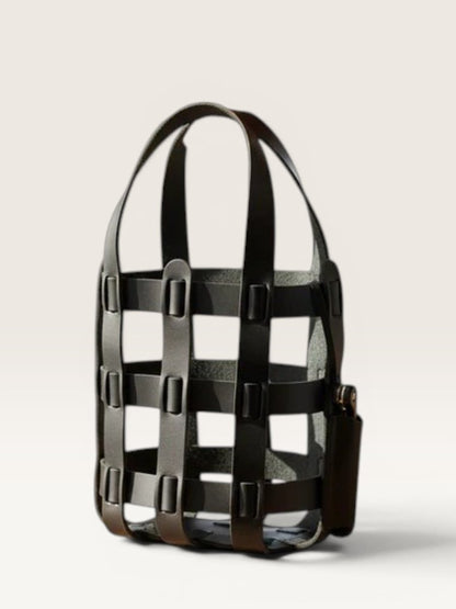 Personalize - Full-Grain Leather Wine Tote – Gift Bag - Nifty Decor & More