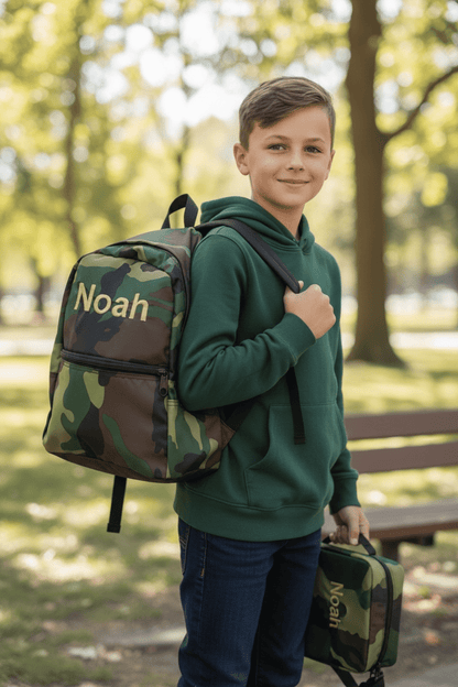 Personalized Boys Backpack Set | Embroidered Kids Backpack, Lunchbox & Tumbler | Custom Name School Bag | Back to School Essentials - Nifty Decor & More