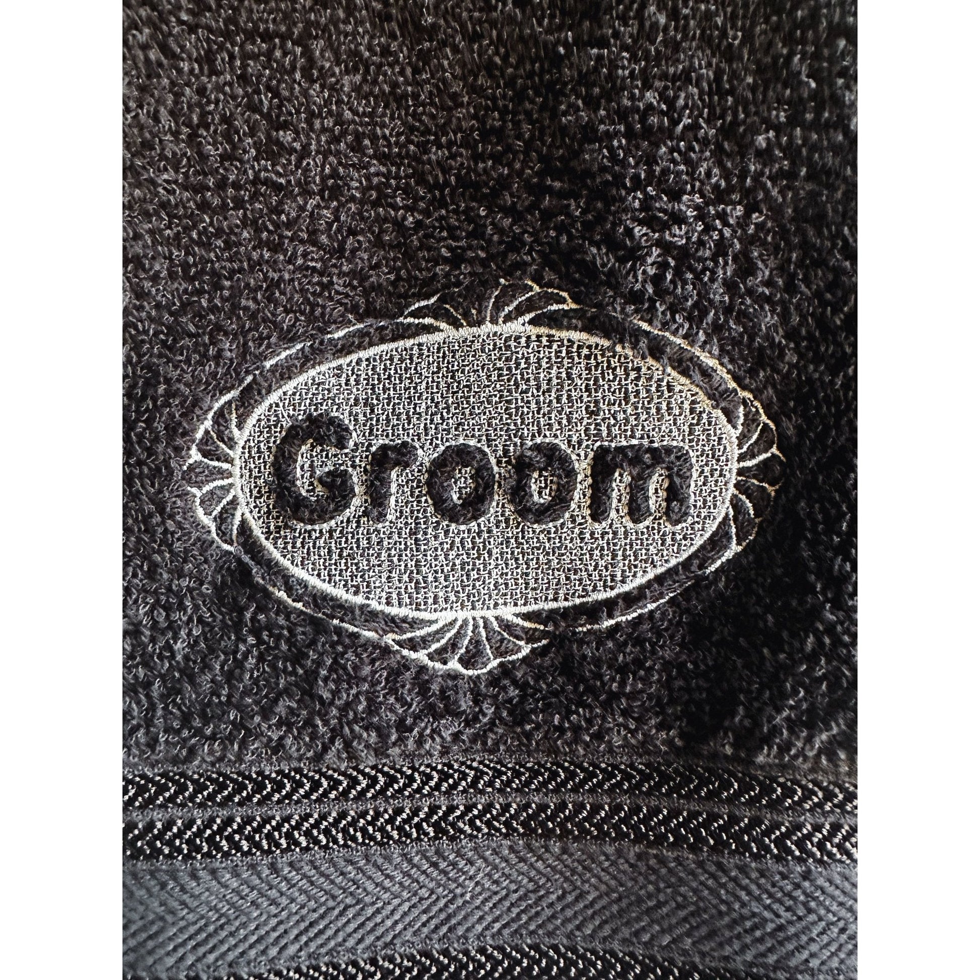 Personalized Bride and Groom Wedding Gift Towel Set Luxury Embroidered Monogrammed Bath Towels - Nifty Decor & More
