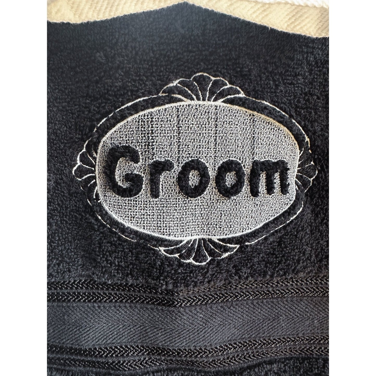 Personalized Bride and Groom Wedding Gift Towel Set Luxury Embroidered Monogrammed Bath Towels - Nifty Decor & More