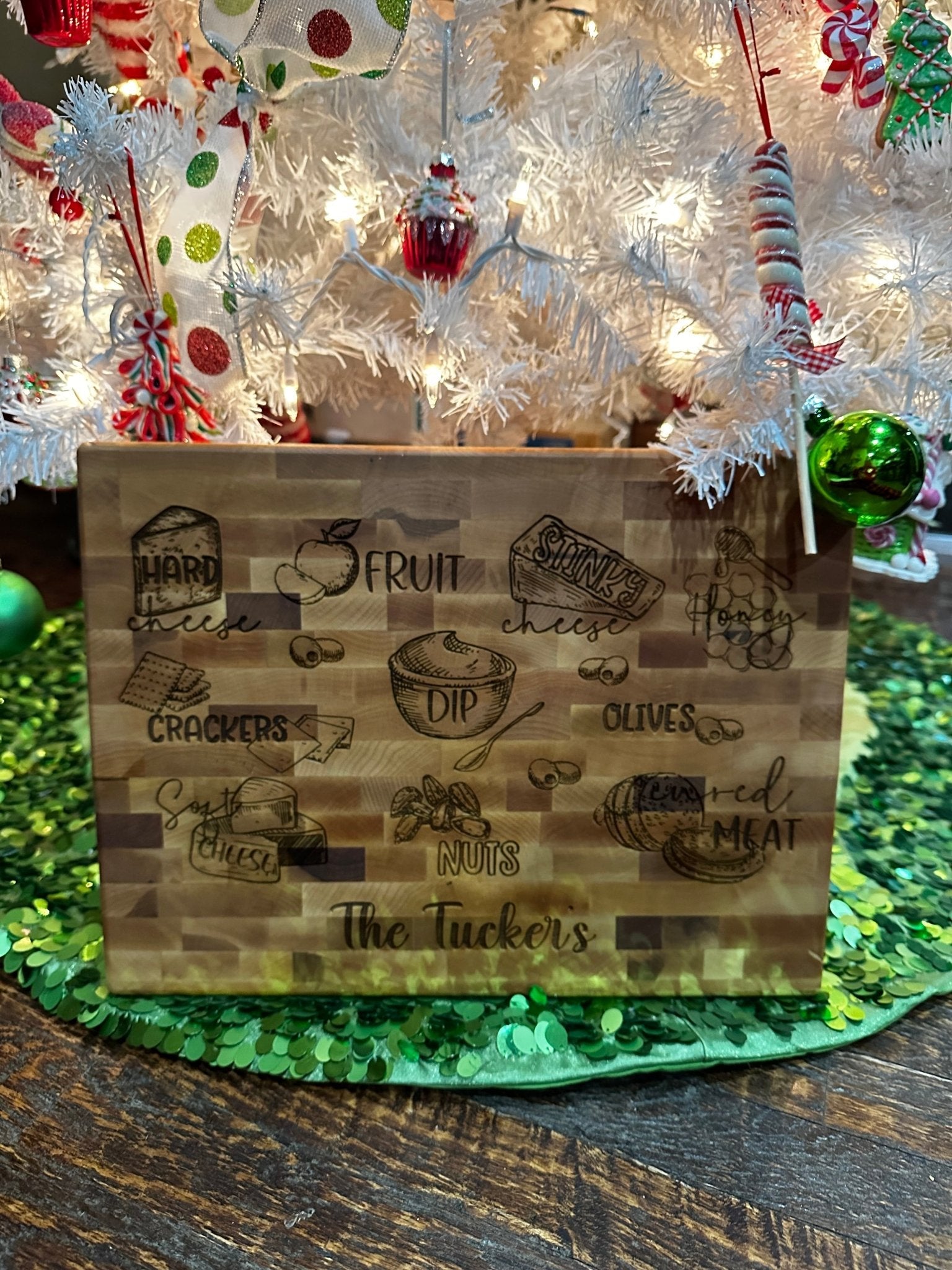 Personalized Charcuterie Guide Butcher Block - Nifty Decor & More
