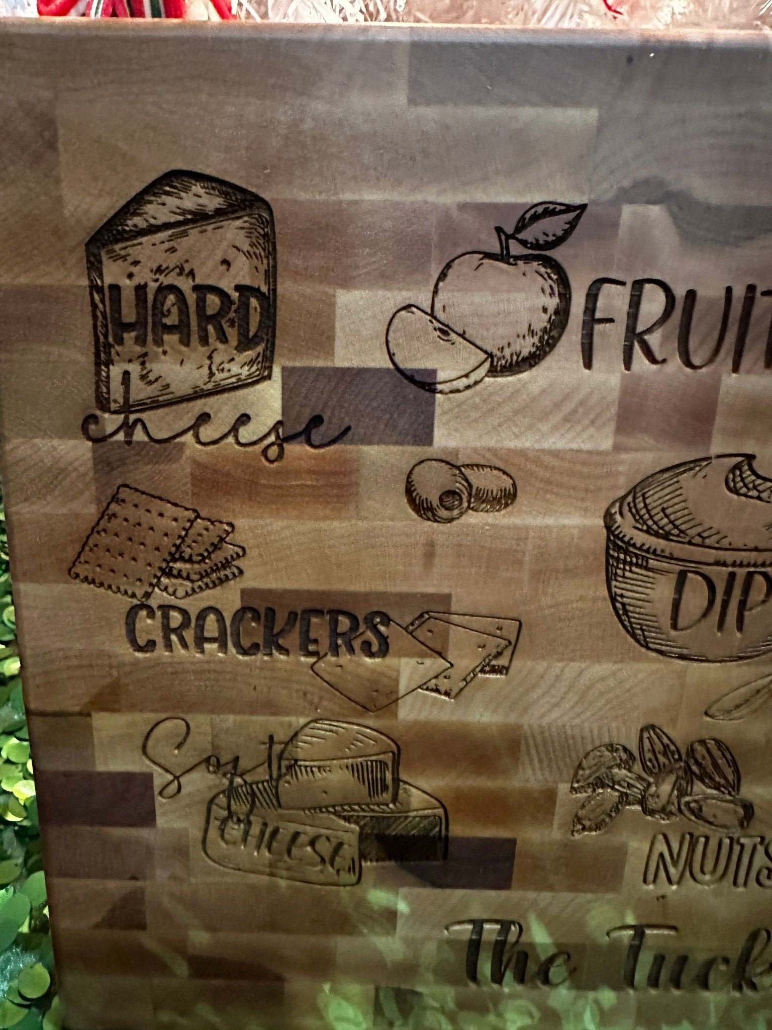 Personalized Charcuterie Guide Butcher Block - Nifty Decor & More