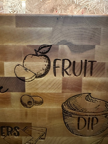 Personalized Charcuterie Guide Butcher Block - Nifty Decor & More