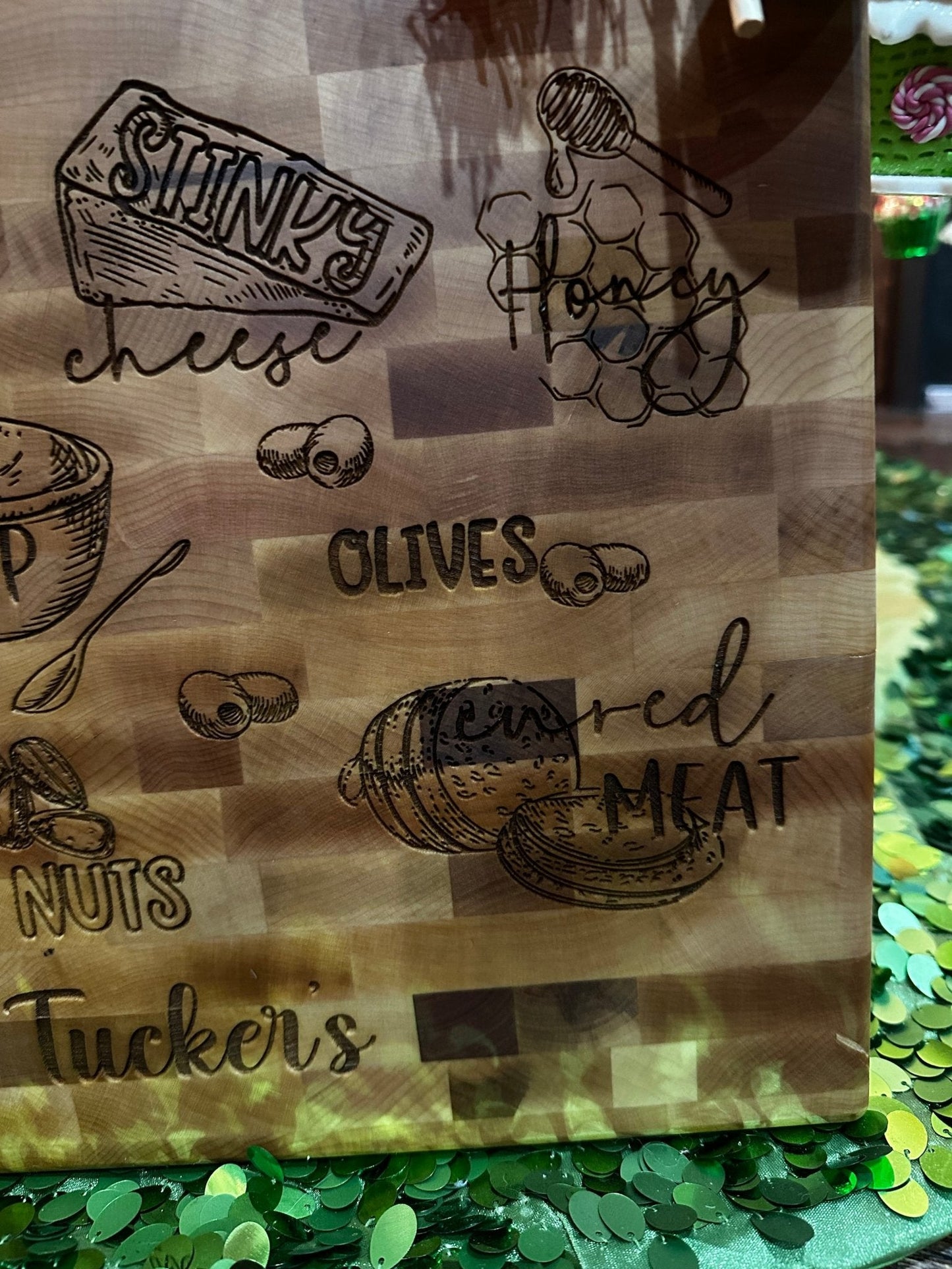 Personalized Charcuterie Guide Butcher Block - Nifty Decor & More