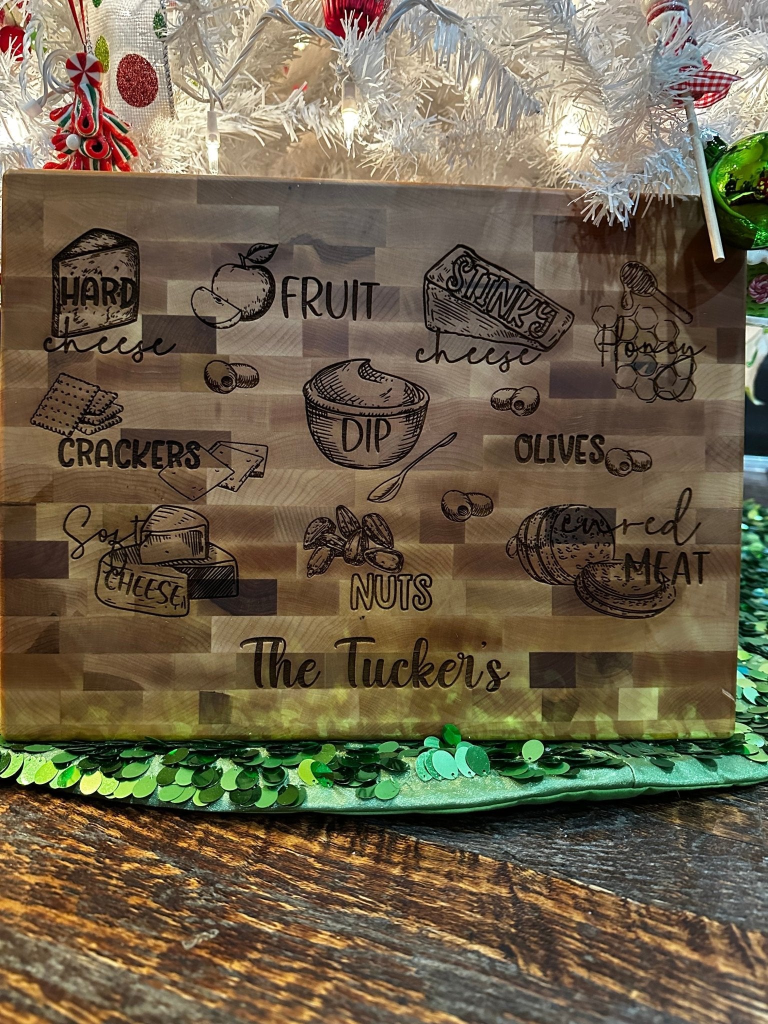 Personalized Charcuterie Guide Butcher Block - Nifty Decor & More