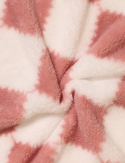 Personalized Checkered Fleece Blanket, Pink or Blue - Nifty Decor & More