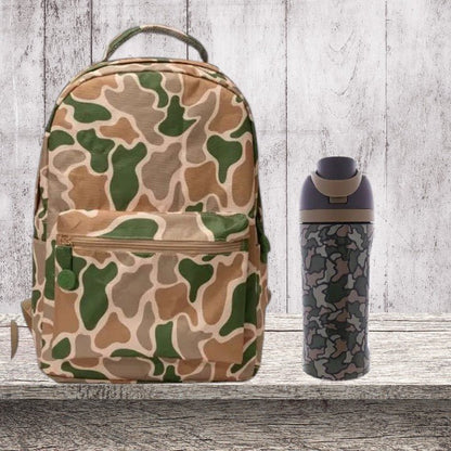 Personalized Embroidered Boys Classic Camouflage Backpack Set | Backpack, Lunchbox & Tumbler - Nifty Decor & More