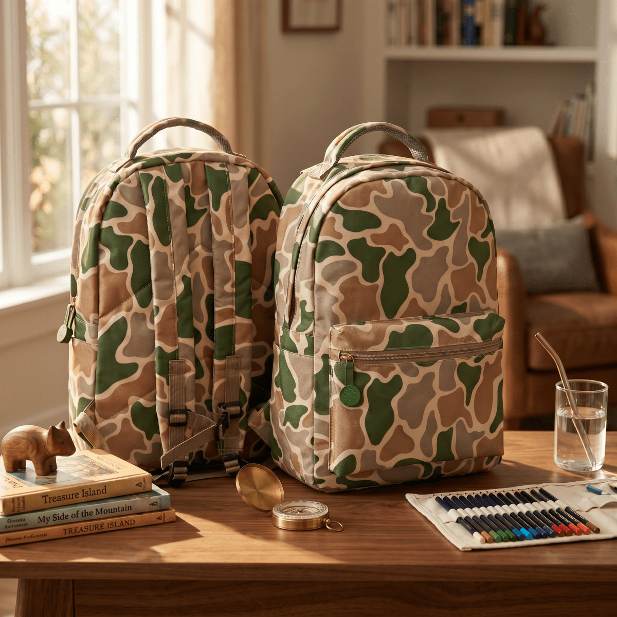 Personalized Embroidered Boys Classic Camouflage Backpack Set | Backpack, Lunchbox & Tumbler - Nifty Decor & More
