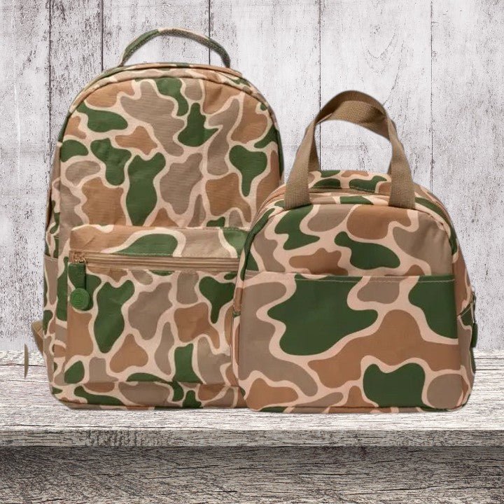 Personalized Embroidered Boys Classic Camouflage Backpack Set | Backpack, Lunchbox & Tumbler - Nifty Decor & More