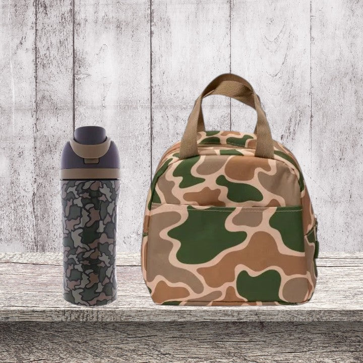 Personalized Embroidered Boys Classic Camouflage Backpack Set | Backpack, Lunchbox & Tumbler - Nifty Decor & More