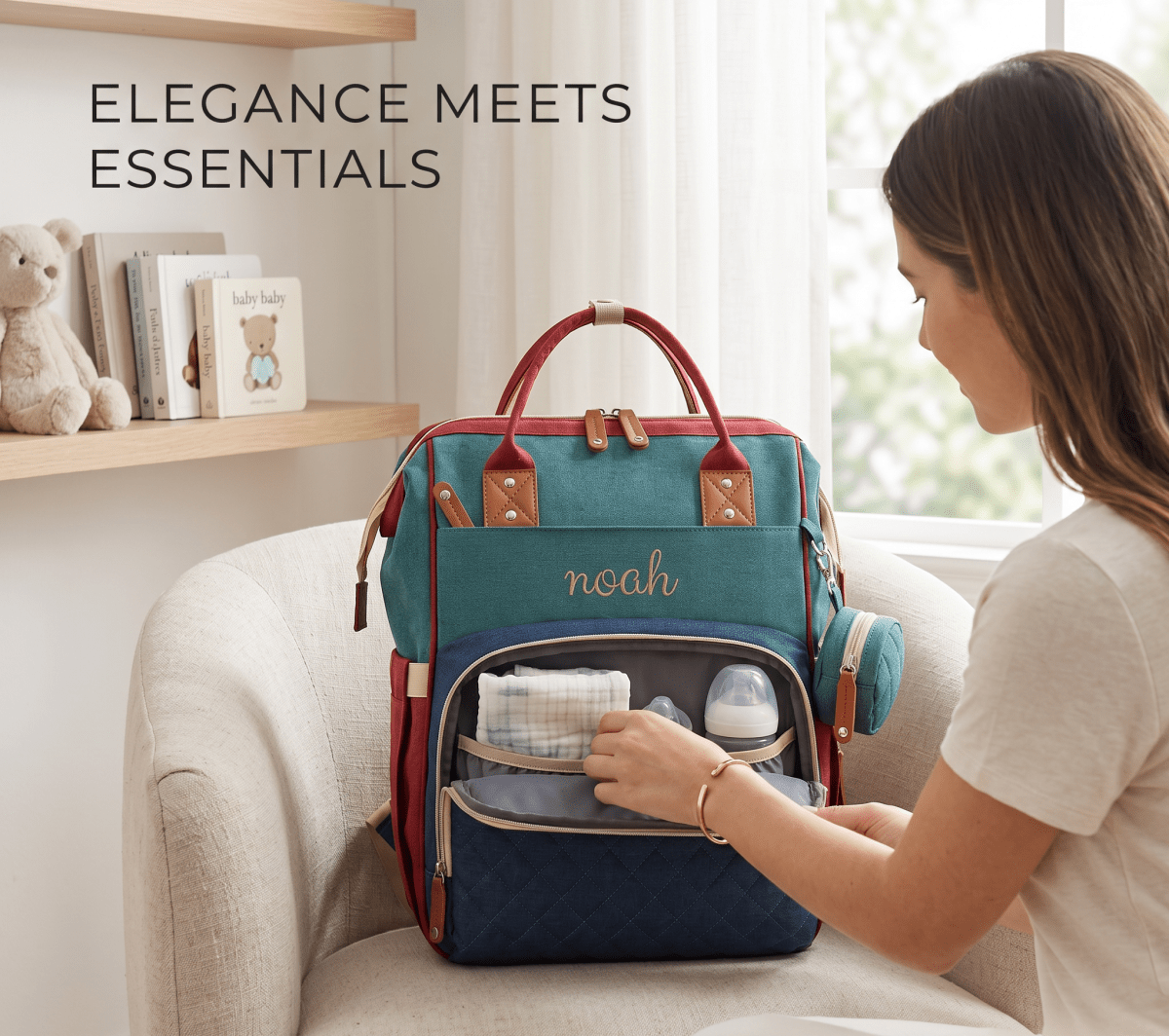 Personalized Embroidered Diaper Bag - Nifty Decor & More