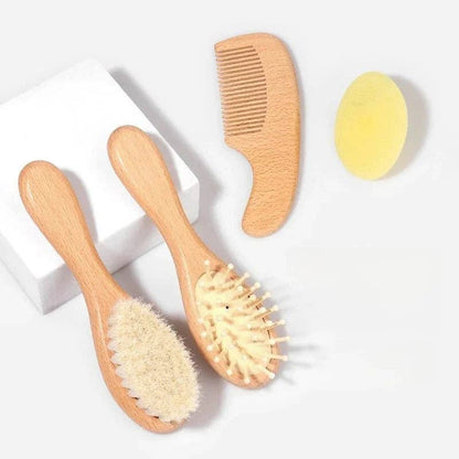 Personalized-Engraved Baby’s 1st Hair Brush & Comb - 4 piece set - Nifty Decor & More